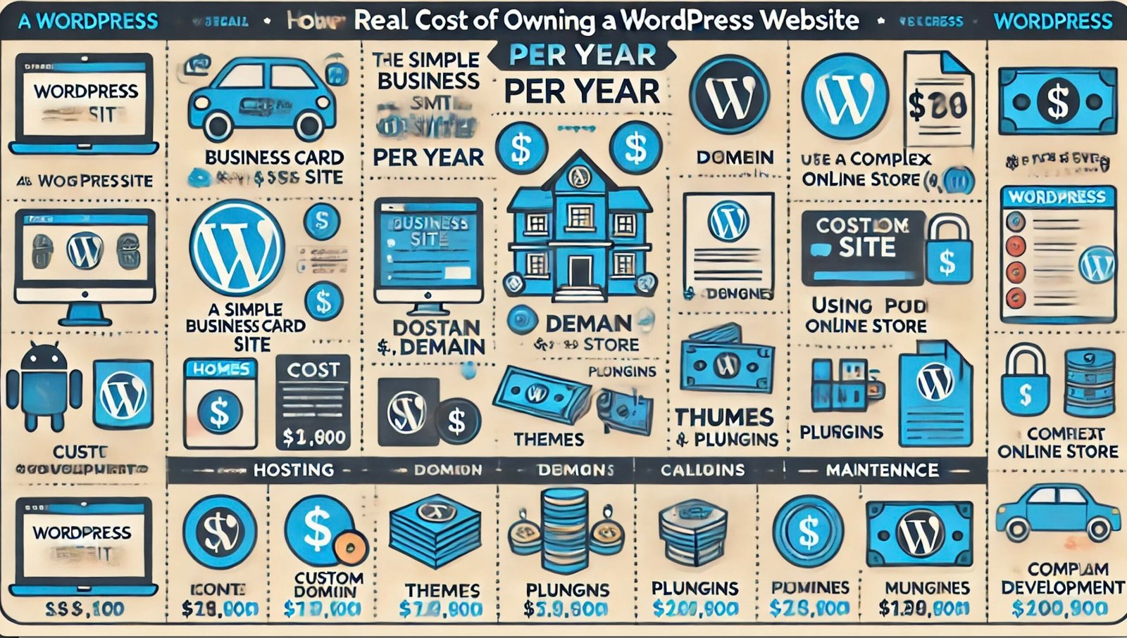 Real Cost of Owning a WordPress Website Per Year