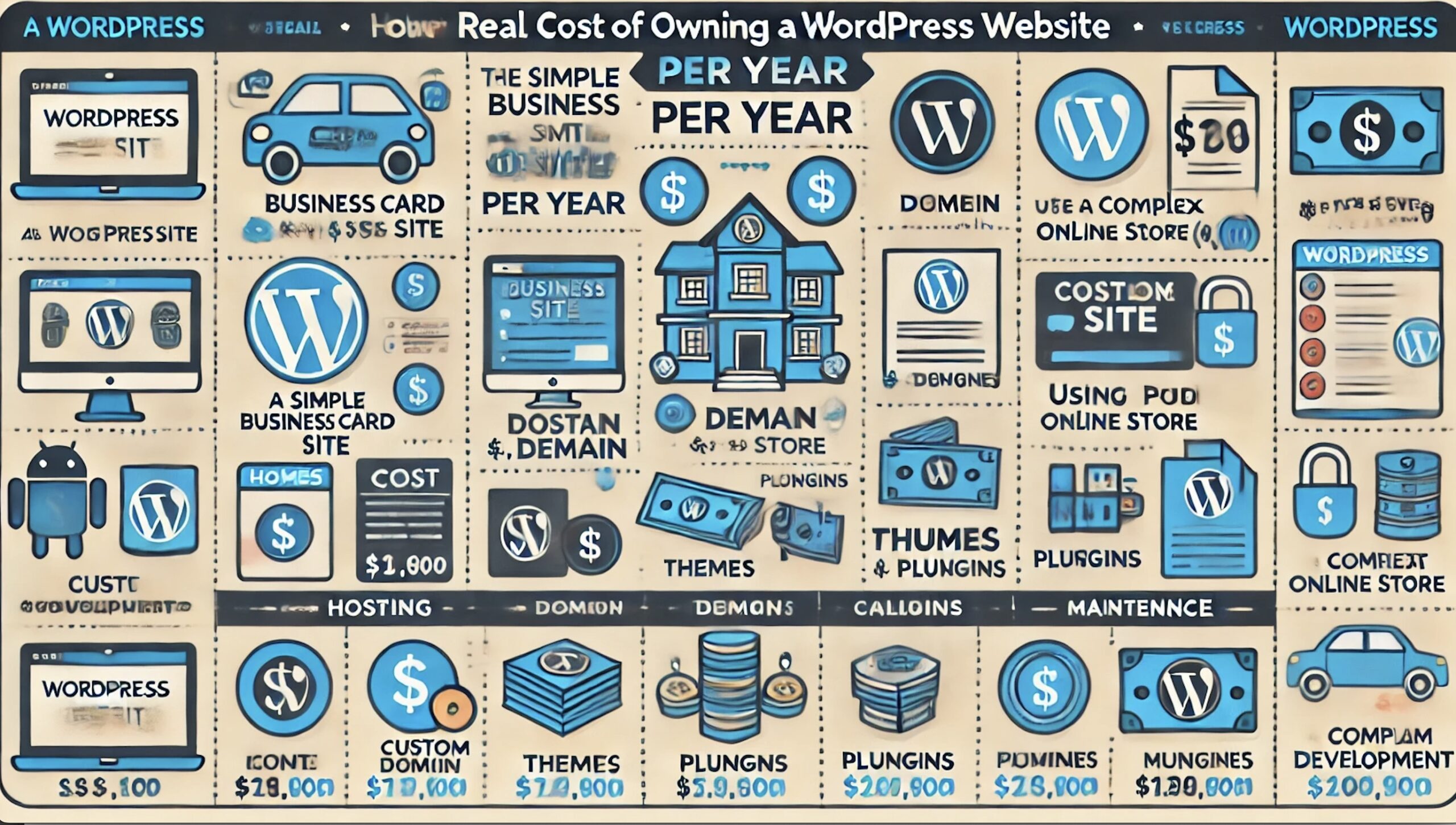 Real Cost of Owning a WordPress Website Per Year